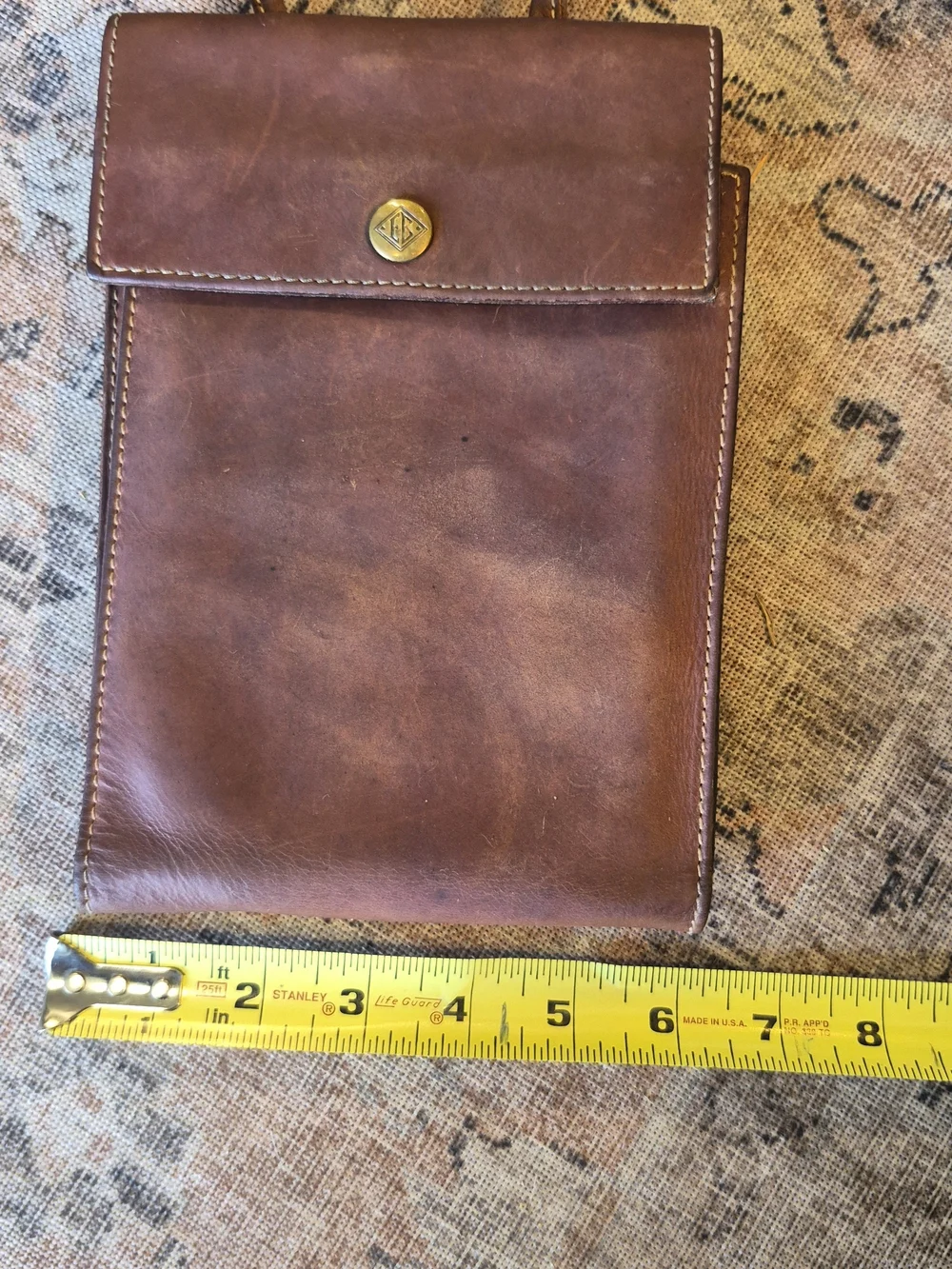 Classic Brown Leather Crossbody Phone Bag VINTAGE